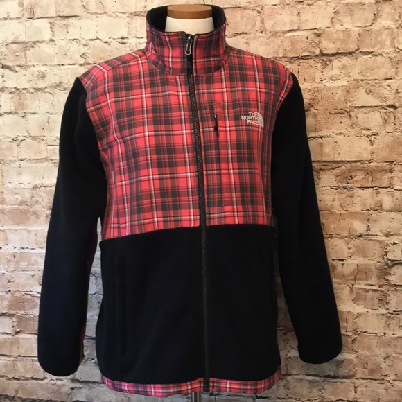 Euc The Northface Denali Plaid Fleece 